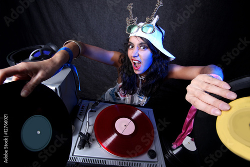cool DJ in action