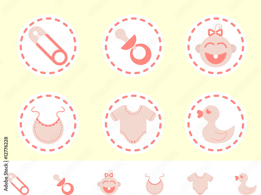 baby girl icons baby girl icons