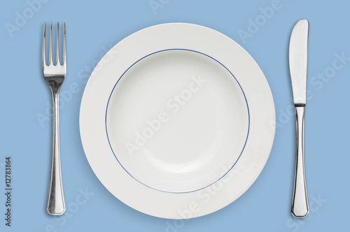 Plate and silverware
