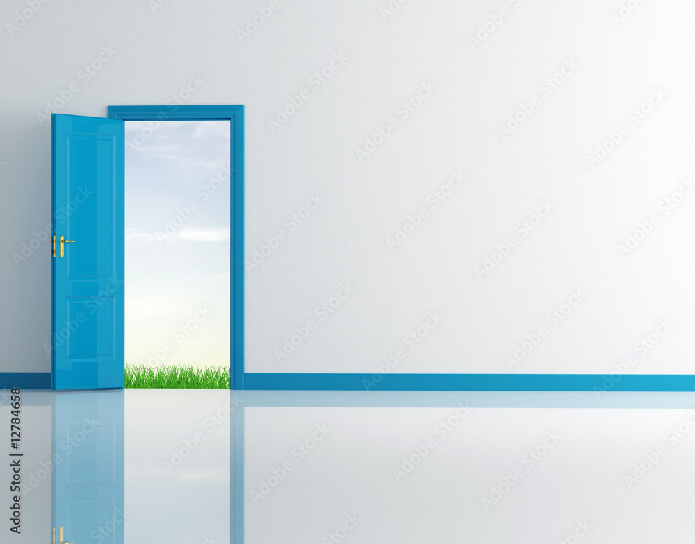 blue open door blue open door