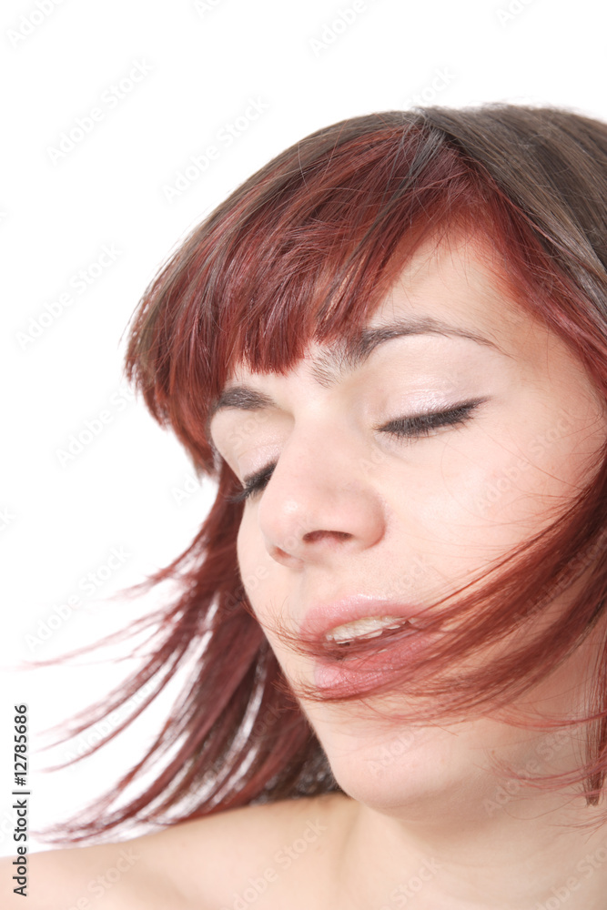 Naklejka premium happy young woman