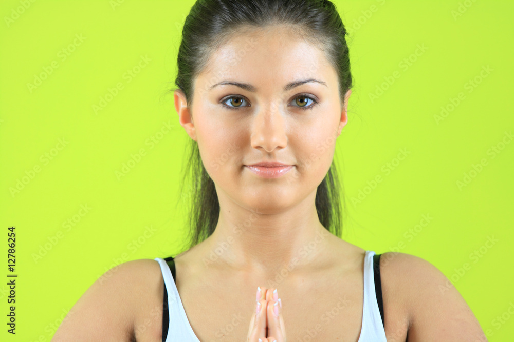 Young yoga female doing yogatic exericise Young yoga female doing yogatic exericise