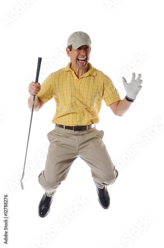 Golfer jumpinp