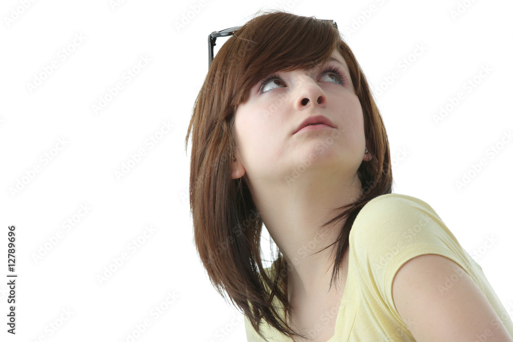 Fototapeta premium Young girl with black sunglases