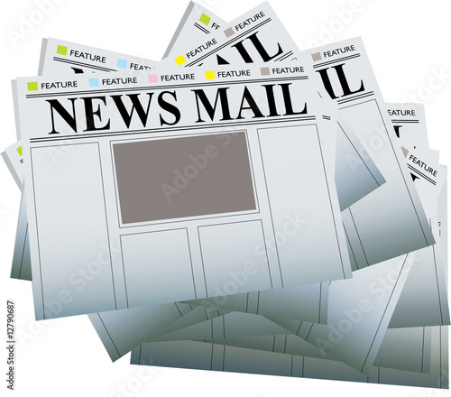 newspaper stack blank