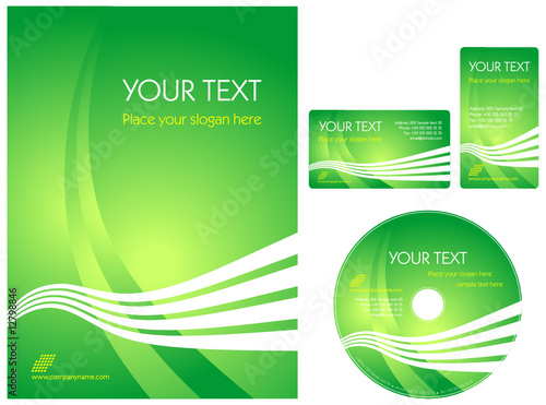 Green corporate style layout