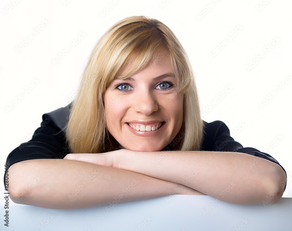 Portrait of the young beautiful businesswoman Portrait of the young beautiful businesswoman