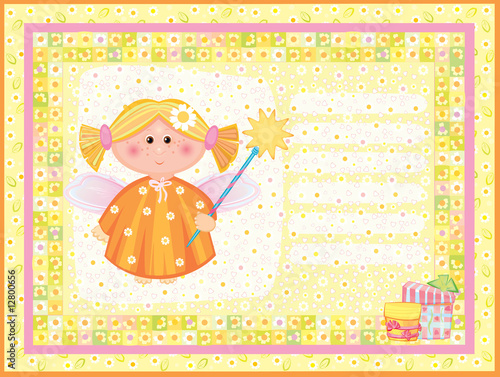 Card with angel.