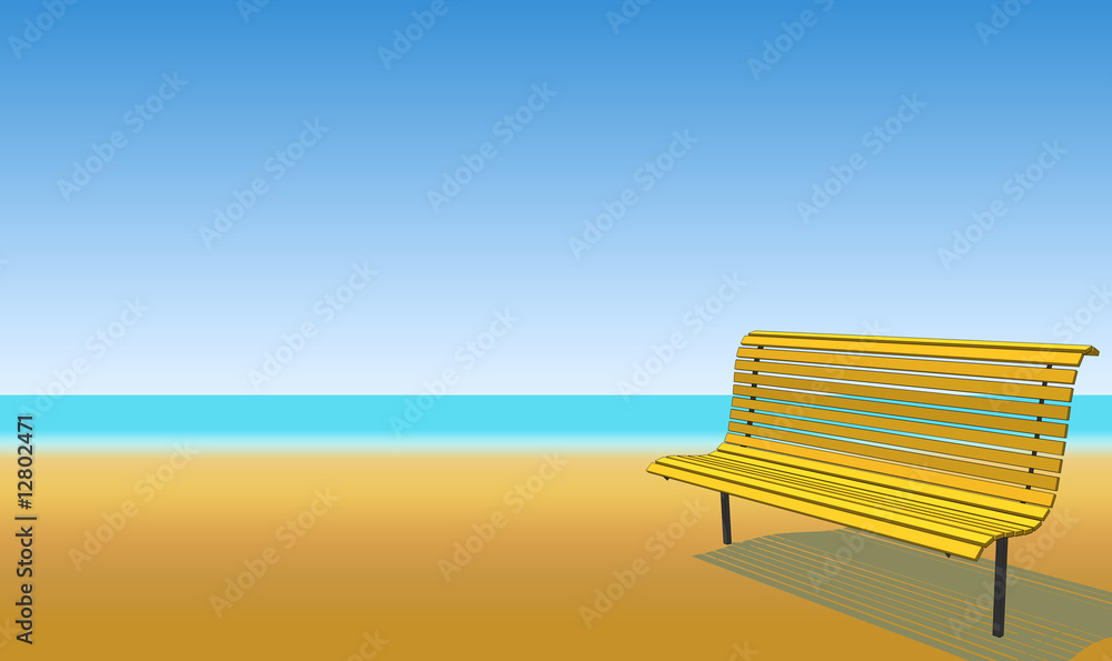 Obraz premium plage et banc