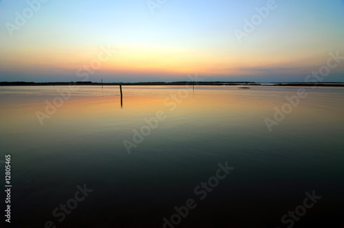 Sunset over lagoon