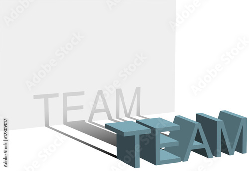 TEAM concept long shadow on copyspace background