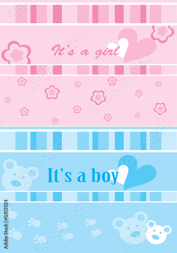 set of two gift card, boy and girl