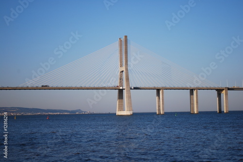 'Vasco da Gama' Bridge over River 'Tejo' in Lisbon