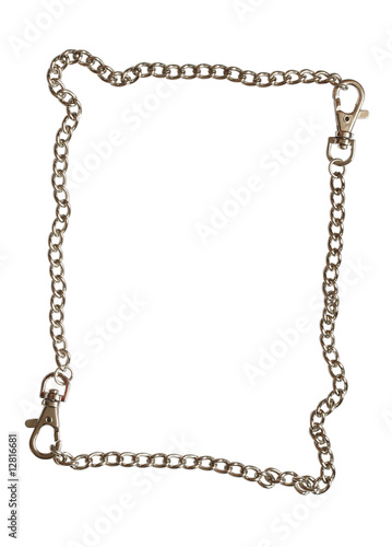 Wallpaper Mural Frame made from steel chain isolated on white background Torontodigital.ca