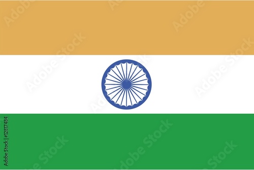 India national flag. Illustration on white background