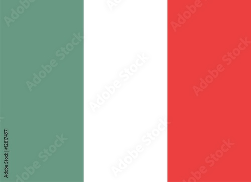 Italy national flag. Illustration on white background