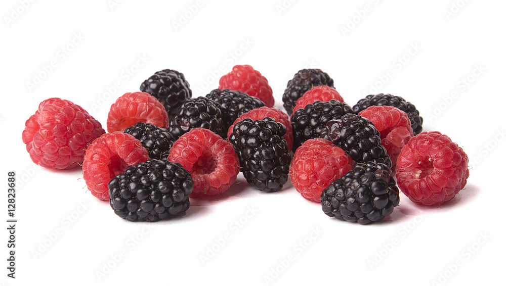 Blackberry and raspberry. Blackberry and raspberry.