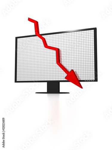 Tablou pe pânză deficit monitor graph