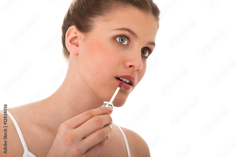 Body care series - Applying lipstick Body care series - Applying lipstick