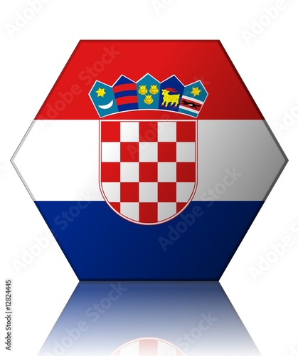 croatie drapeau hexagone croatia flag photo