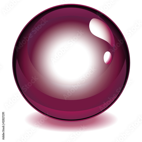 Sphère bordeau transparente vectorielle