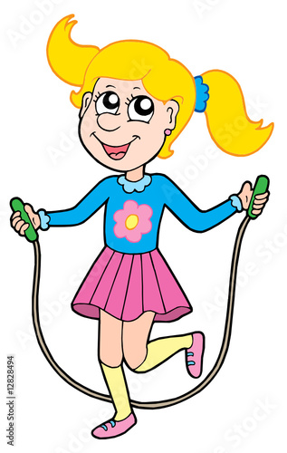 Girl with jumping rope