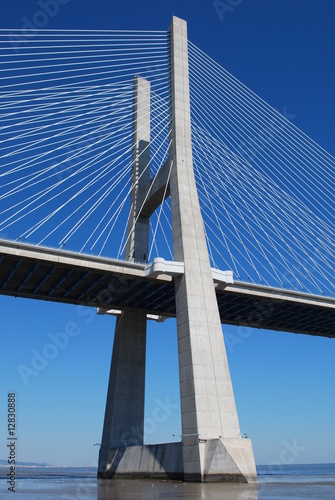 'Vasco da Gama' Bridge over River 'Tejo' in Lisbon (Vertical)