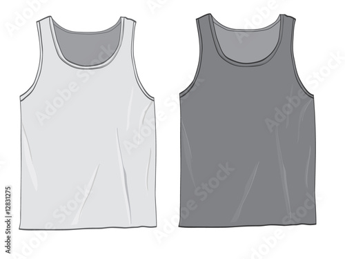 Realistic pair of mens Tank tops