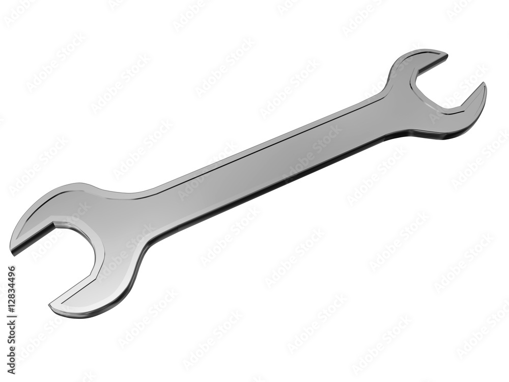 steel spanner isolated on white steel spanner isolated on white