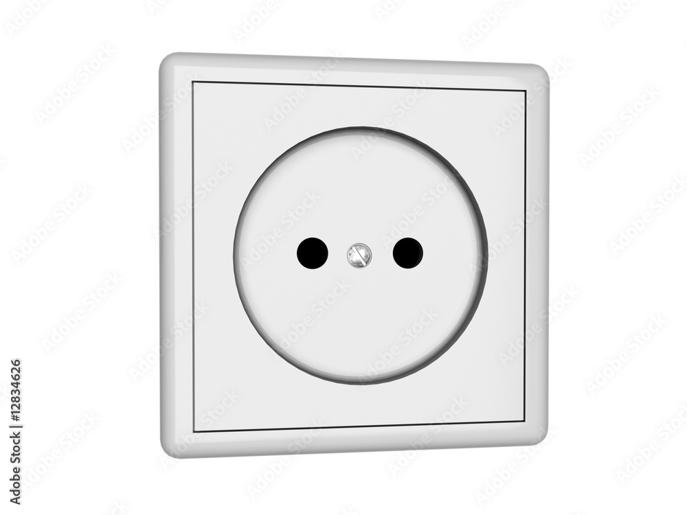 plastic socket isolated on white plastic socket isolated on white
