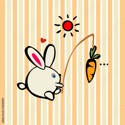 Rabbit with a carrot