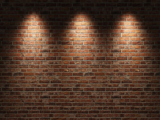 Poster Bakstenen muur Klassieke bakstenen muur structuur  © Rashchektayev