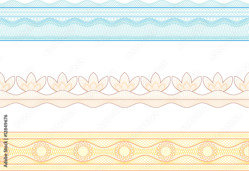 Guilloche borders Guilloche borders