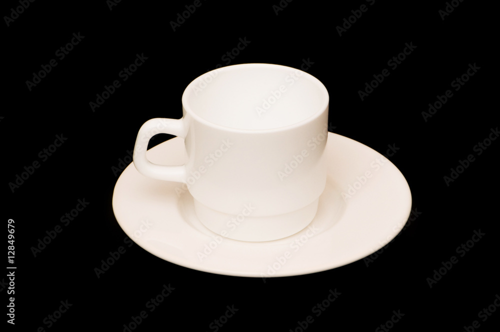 White cup isolated on the white background