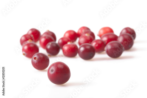 Background of frozen cranberries