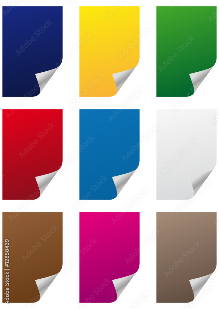 Bended paper sheets corner with realistic shadows Bended paper sheets corner with realistic shadows