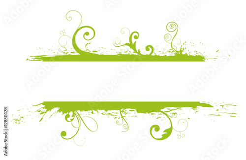 Green abstract floral frame
