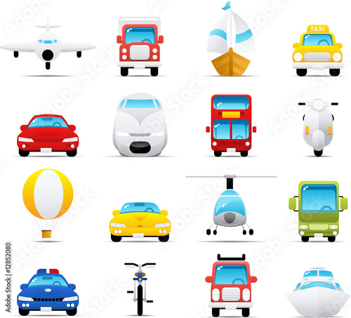 Nouve vector icons. Transportation icon graphics