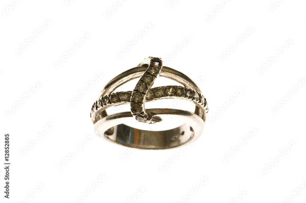 Golden ring isolated on the white background Golden ring isolated on the white background