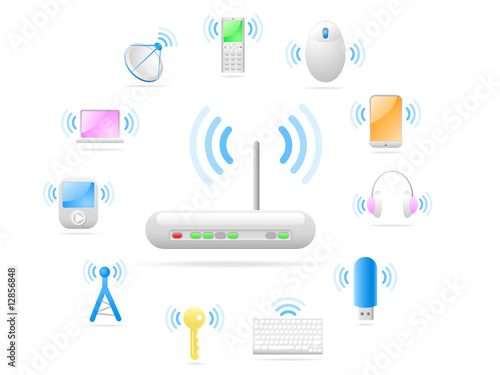 Wireless communications vector iconset