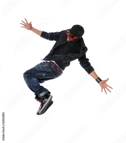 Hip Hop Style Dancer Jumping