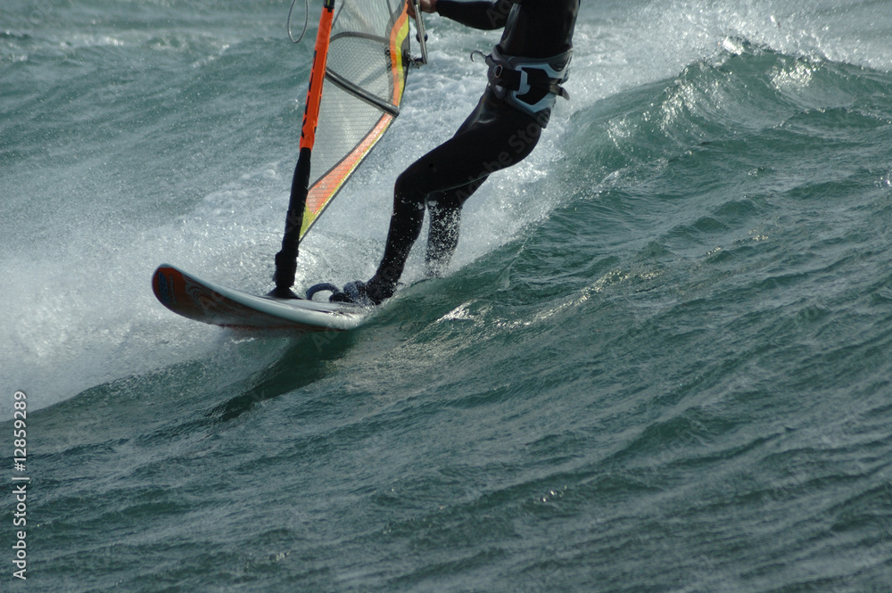 Naklejka premium stojąc na desce