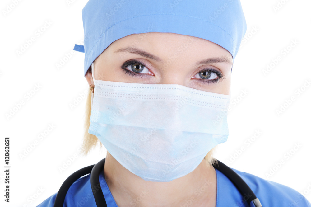 face of female surgeon face of female surgeon