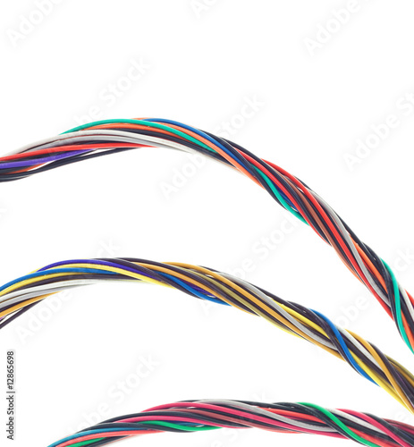 Three Bunches of Colorful Cables