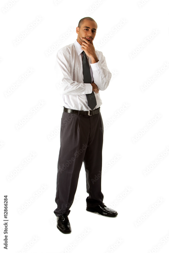 Handsome business man standing Handsome business man standing