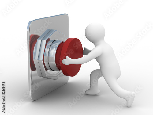 person pushes the button. I...
