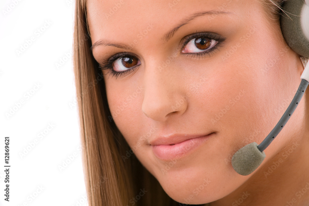Customer representative girl Customer representative girl