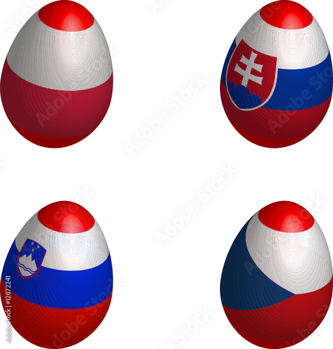 easter, eggs, flag, Poland, Slovakia, Slovenia, Czech