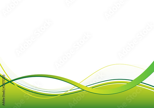 green background waves