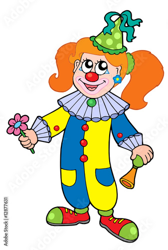 Cartoon clown girl
